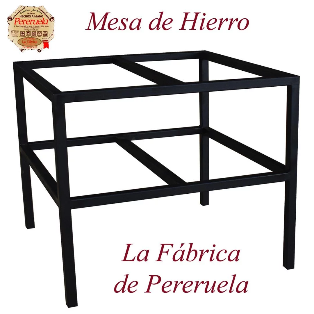 MESA DE HIERRO PARA HORNO DE LEÑA